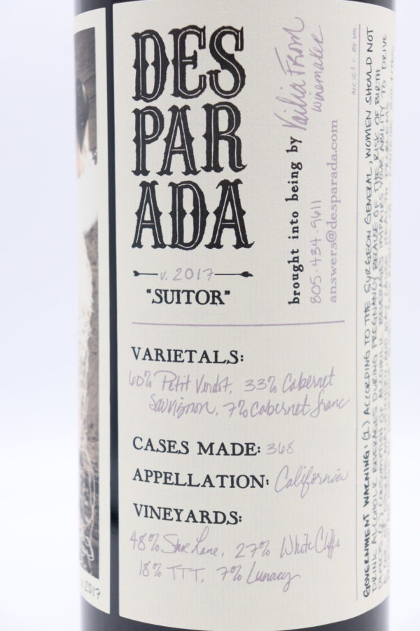 Desparada The Suitor Red Blend 2017 - Image 2