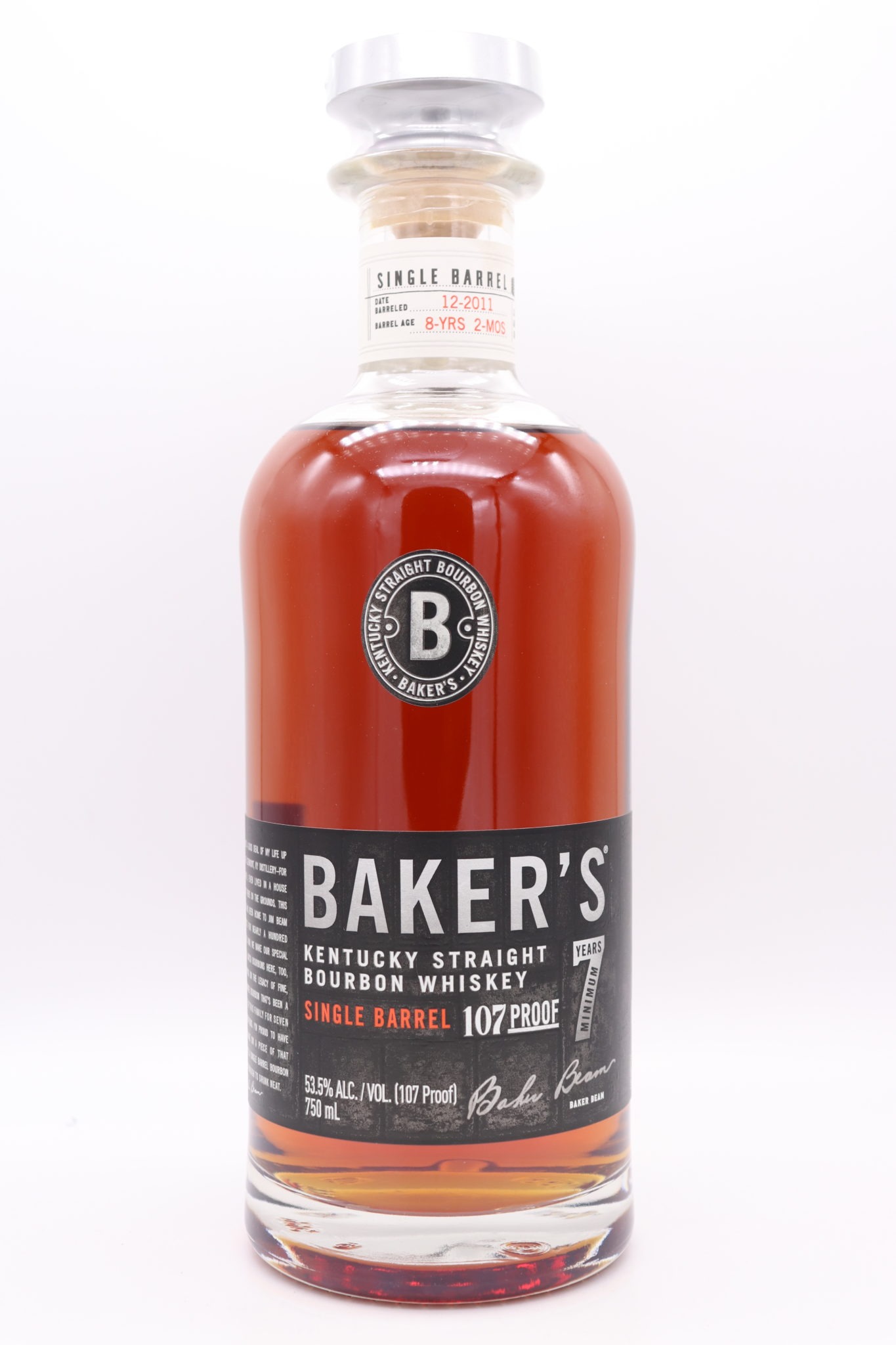 Bakers Single Barrel 7 Year Bourbon Old Vine Wine & Spirits