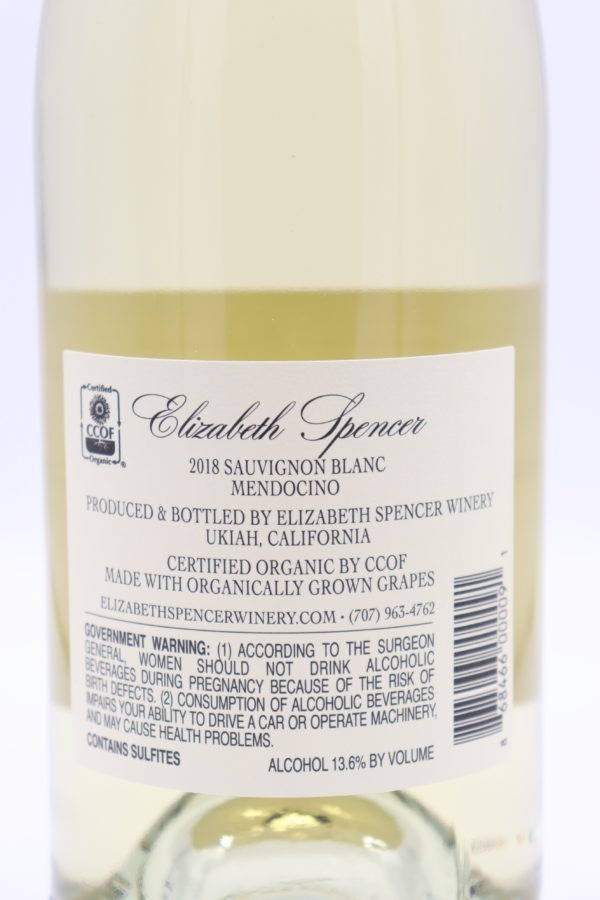 Elizabeth Spencer Sauvignon Blanc 2018 - Image 2
