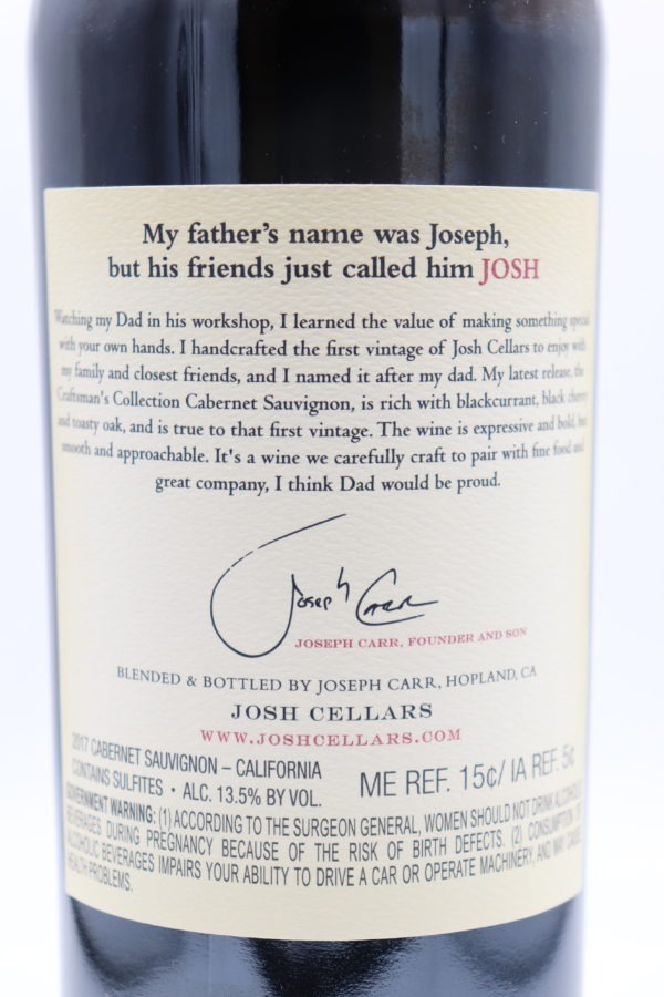 Josh Cellars Craftsman Cabernet Sauvignon 2017 - Image 2
