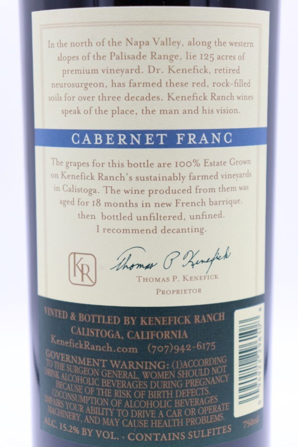 Kenefick Ranch Cabernet Franc 2016 Caitlin's Select - Image 2