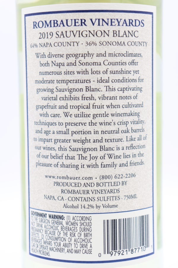 Rombauer Sauvignon Blanc 2019 - Image 2