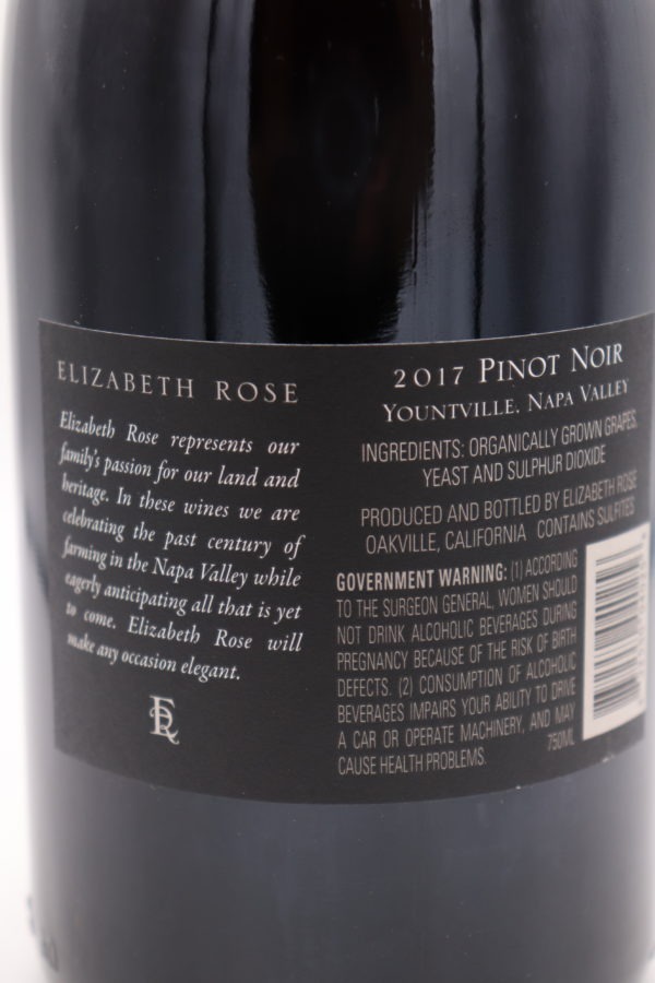 Elizabeth Rose Pinot Noir 2017 - Image 2