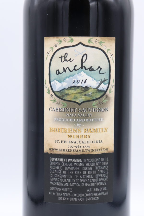 Behrens Family The Anchor Cabernet Sauvignon 2016 - Image 2