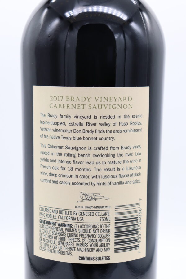 Brady Cabernet Sauvignon - Image 2