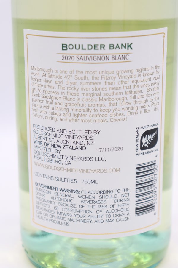 Boulder Bank Sauvignon Blanc 2020 - Image 2