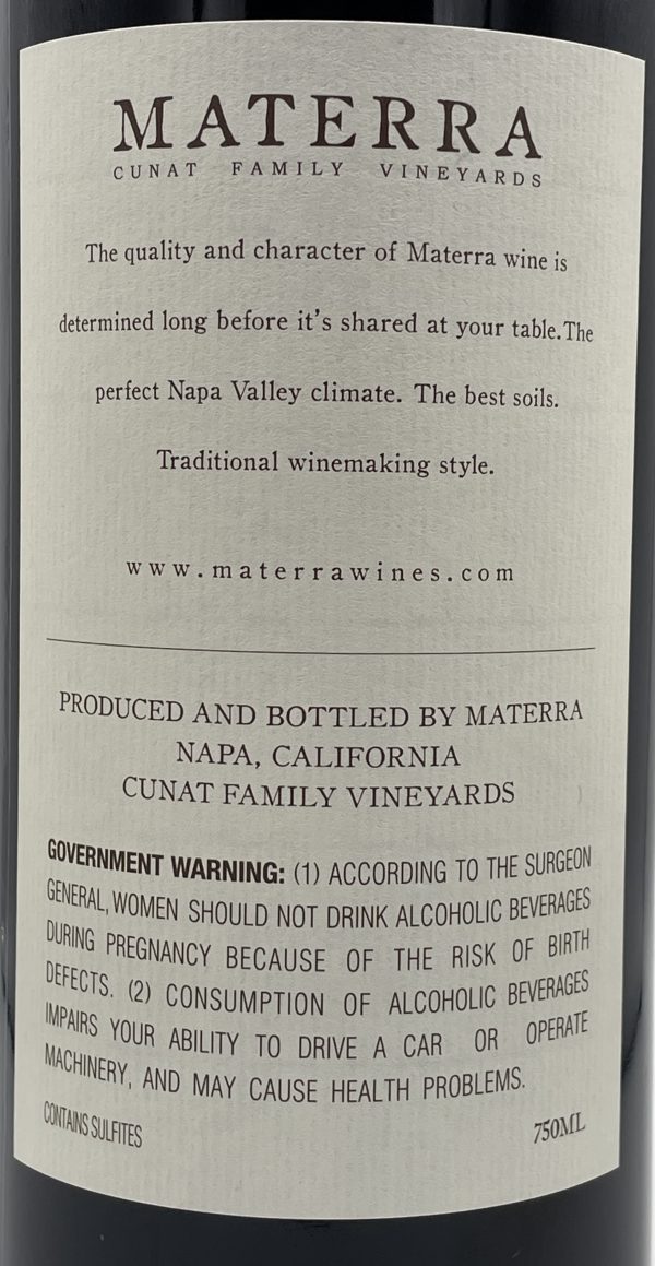 Materra 2015 Reserve Cabernet Sauvignon Howell Mountain - Image 2