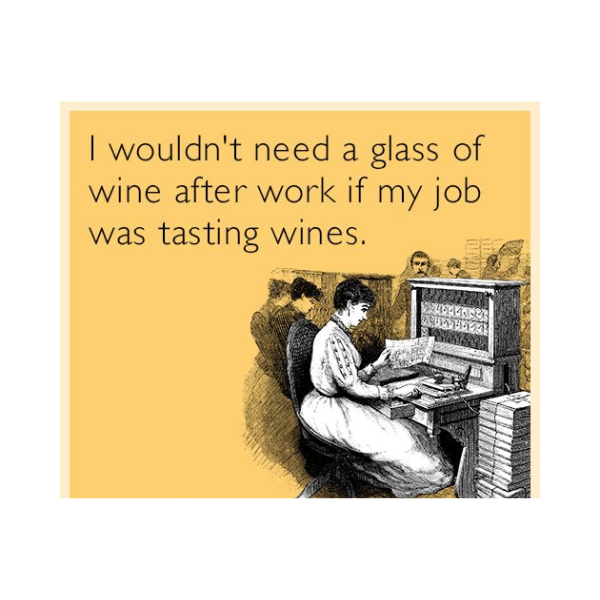 work wine tasting